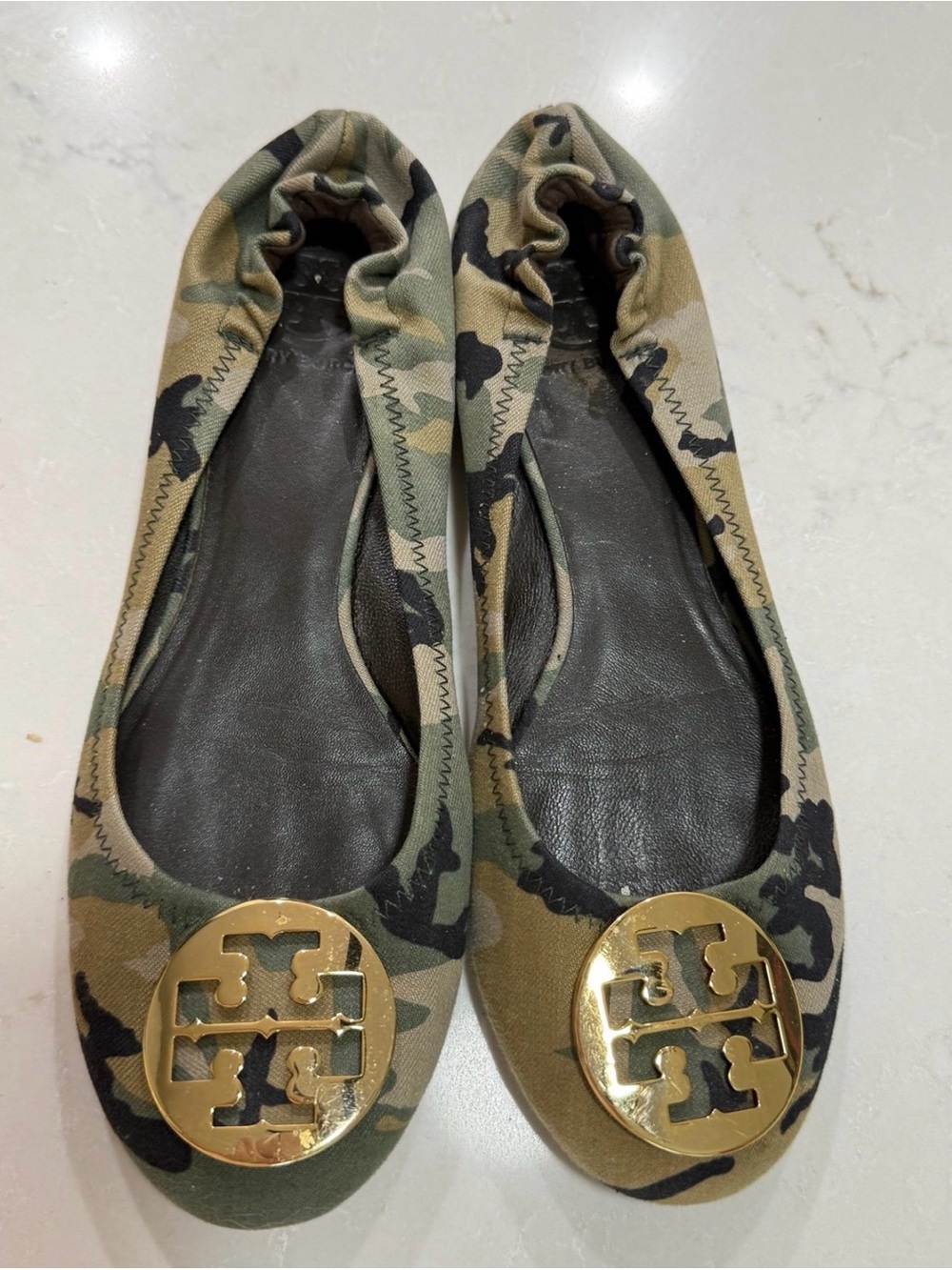Tory Burch Reva Flats – Camo Print – Size 9.5M